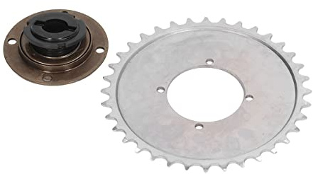 HELEVIA 32T Bicycle Sprocket with 4 Holes for 410 Chain Steel Bike Modified Sprocket Flywheel Adapter Connector Kit