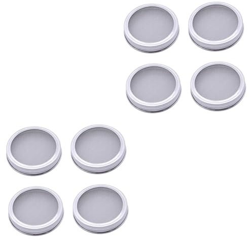 BESPORTBLE 8 Pz coperchi germoglianti per barattoli di Coperchio del Kit di germinazione vasetti in germogliazione Deodorante coperchi Che germogliano schermata di germinazione Silver
