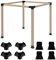Pergola-Halterungs-Set, 4 x 4, 3-Wege-Eckwinkel und 4 Sockel, robuste Eckhalterung, DIY-Schuppen-Set, für Pavillon, Pergolen, Holzständerschuppen, Metall-Pavillon-Kits, mit Schrauben