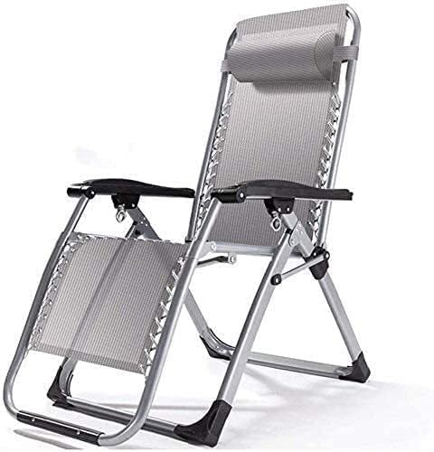 QUEAWOQ Klappbare Liegestühle, Outdoor-Liegestuhl für schwere Personen, Sessel, einfach gepolstert, Outdoor-Stuhl, Loungesessel, Sonnenliege/Grau Octopus feet