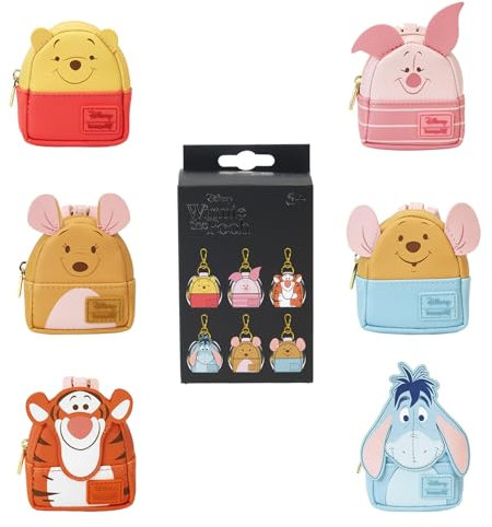 Loungefly Winnie l'ourson et ses amis Cosplay Mini sac à dos porte-clés, multicolore, Small
