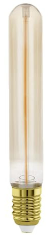 EGLO E27 LED Lampe dimmbar in Stufen, Glühbirne zum Dimmen mit Lichtschalter, Vintage Leuchtmittel Amber in Stabform, 2 Watt, 100 Lumen, warmweiß, 1800 K, Edison Birne T30, Ø 3 cm