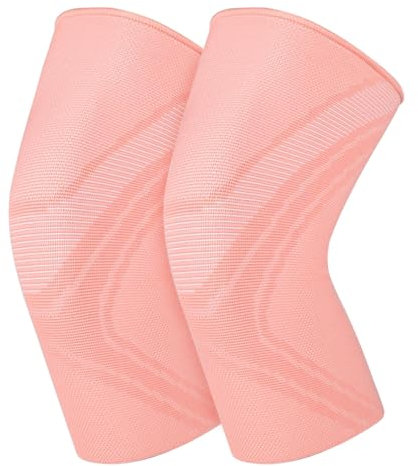 BOODPET Women’s Knee Support– Lightweight Compression Sleeve with Anti-Slip Breathable Fabric – Pain Relief for Arthritis, Running, Gym Workouts & Sports Recovery – Pink Size XL