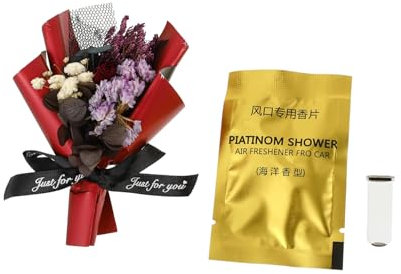 Luxshiny Immortal Flower Auto Duftclip Dekorativer Für Frischen Duft Im Auto Einzigartige Blütenarrangement Für Frauen Geschenkidee Für Verschiedene Anlässe