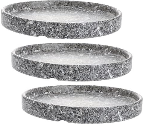 ibasenice 3 Pezzi Vassoio per fioriere di Grandi Dimensioni sottovaso Base del Vaso Piatto vegetale vivaio Piastra di ritenzione idrica Base Rotonda del Vaso di Fiori Ceramica