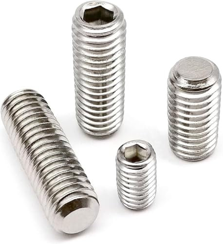 Viti senza testa con esagono incassato, 20 pezzi M10 DIN913 316 A4-80 acciaio inossidabile grado 12.9, testa esagonale, testa piatta, bullone senza testa(M10*35)