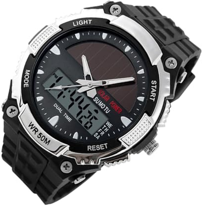 Ahuuen Solare Uhren Für Herren - Outdoor Uhren Für Herren,Digitale Armbanduhr Für Freizeit Fitness Arbeit Geburtstag