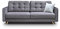 mb-moebel Schlafsofa Kippsofa Sofa Samt mit Schlaffunktion Klappsofa Bettfunktion mit Bettkasten Couchgarnitur Couch Sofagarnitur Schlafcouch 3 Sitzer Gästebett - 229x95x97 cm - Carla (Grau)