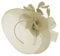 Caprilite Gold Beige Fascinator Headband Veil Wedding Ascot Races Net Hat Feathers Hatinator