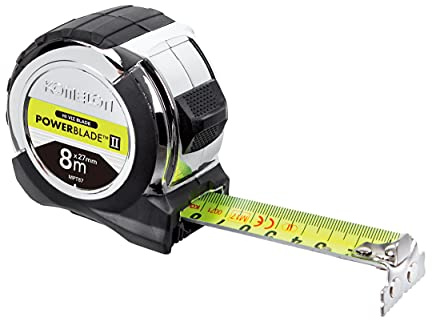 Komelon MPT87M POWERBLADE 8M Pocket Tape, Black