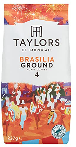Taylors of Harrogate Brasilia Ground Coffee, 227 g (Pack of 6)