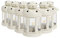Nicola Spring Candle Lanterns Tealight Holders Metal Hanging Indoor Outdoor - 16cm - Cream - Set 6