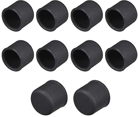 sourcing map RCA-Silikon-Port-Schutzkappen, Staubschutz, 8 mm Durchmesser, Schwarz, 10 Stück
