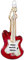 Christbaumschmuck Deko Figuren Weihnachtskugeln Glas - E-Gitarre 15cm