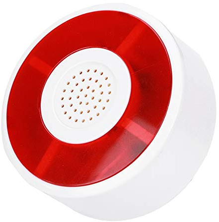 ASHATA LED Alarmanlage, DC 12V Sirene Sicherheitsalarm Warnlicht Alarmsirene mit Blinklampe, Außensirene Lichtton Alarmanlage für das Home Office