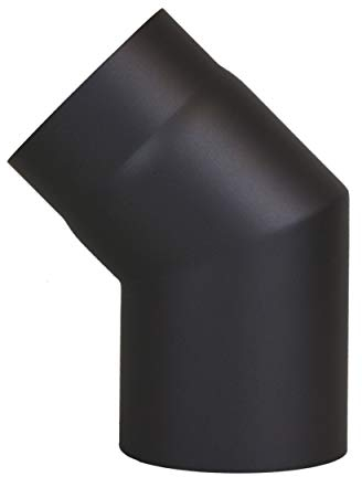 LANZZAS Ofenrohr Bogen 45° Grad im Durchmesser, DN, Ø 150 mm, in der Farbe: schwarz-metallic - weitere Rohre aus unserem Sortiment, finden Sie hier.