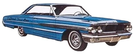 AMT - 1/25 Cal Drag Combo 1964 Galaxie, AWB Falcon & Trailer - Plastikmodellbausatz, Weiss/Opulenter Garten