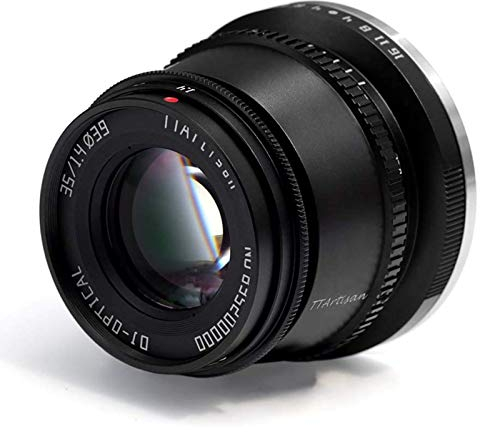 TTArtisan 35mm F1.4 Objektiv APS-C MF Kameraobjektiv kompatibel mit FX Mount Kameras X-A1 X-A10 X-M1 X-M2 X-H1 X-T20 X-T3 X-T4 X -T100 X-T200 X-T30 X-PR01 XS10 und mehr.(schwarz)