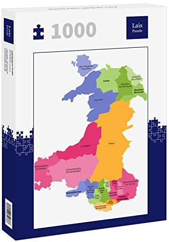 Lais Jigsaw Puzzle Map of Wales by Counties 1000 Pieces