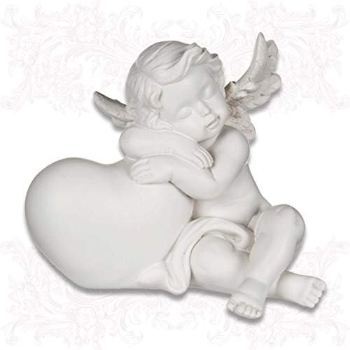 mtb more energy Deko Engelchen ''Dreaming Angel'' - Engel Schutzengel Engelsfigur Cherubinchen - Höhe 12 cm - Dekoration Figur Babyengel