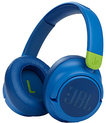 JBL JR 460NC Casque Supra-auriculaire sans Fil pour Enfants, jusqu'à 30 Heures de Lecture et Son Safe - Bleu
