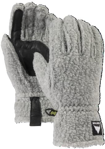 Burton Damen Standard Ofenrohr-Fleece-Handschuhe, Grau Heather, Größe M