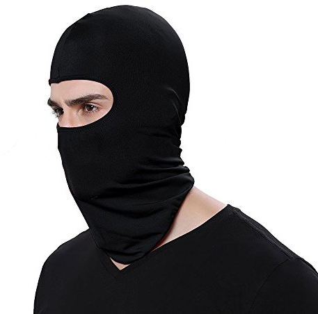 AmyGline 3-Loch-Vollmaske Skimütze Wintermütze Balaclava Tactical Mask Skimütze Wollmaske (Z031-Einzelloch), Einheitsgröße
