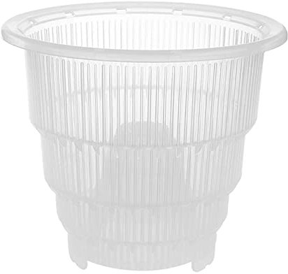 EESLL Orchid Pots,4Pack Plastic Round Slotted Orchid Pot with Holes and Mesh,Liners Inner Planter Cups for Orchids,Orchid Planter Pot With Air Column