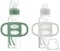 Dr. Brown’s Milestones Narrow Transitional Sippy Bottle with Silicone Handles 8oz 250mL 6m+ Green and Gray 2-Pack