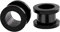 Homxi 2PCS Tunnel Plug 8mm,Ohr Tunnel Edelstahl 0G Ohrringe Herren Plug Schwarz Hoop Ohr Plug Set Schwarz