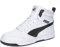 PUMA Unisex Kids Rebound V6 Mid Jr Baskets, Puma White Puma Black, 35.5 EU