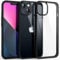 Supdeal Shockproof Clear Case for iPhone 13, [Not Yellowing] [10FT Military Drop Protection] Hard Clear Back Four Corner Airbags Drop Protection Phone Cover, 6.1 inch, Black