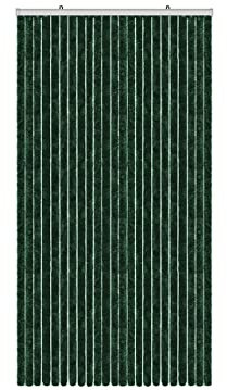 BIANCHERIAWEB Rideau antimouche anti-mouche chute panneau porte fenêtre maison en chenille vert 100 x 220 cm