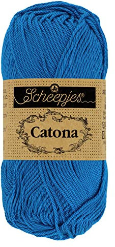 Scheepjes - Scheepjes Catona 201 Electric Blue Yarn - 1x10g