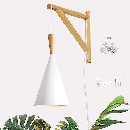 WIAONE VALIKIY Hanging Grow Light, 20W Full Spectrum Pendant Grow Lights 15FT Power Cord, Decorative Grow Light for Indoor Plants, Flowers, Garden (Ceiling Mounted Hooks&Wall Mounted Bracket Included