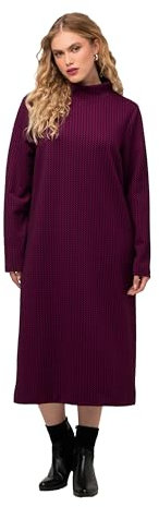 Ulla Popken Sweatkleid, Struktur Vestiti Donna, Lilla Scuro, 60-62