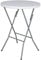 INDA-Exclusiv Klapp-Stehtisch Terassentisch Stahl/Kunststoff Ø80cm H110cm Weiß/Silber rund Balkontisch Gartentisch klappbar