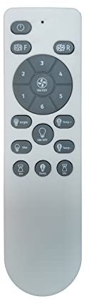 CHANFOK Remote Control for Ceiling Fan Grey (for Updated Version)