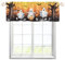EHJOS Halloween Geist Totenkopf Scheibengardinen Bistrogardine mit Stangendurchzug Kurzstores Gardinen Elegant Fenstervorhang für Wohnzimmer Landhaus 137x45cm,2 Stück