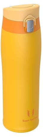 Super Sparrow Borraccia Termica, Acciaio Inox Bottiglia Termica - 500ml - Senza BPA Termos, Borracce Termiche Bambini - Include 2 Coperchi con Cannuccia e Coperchio Sportivo