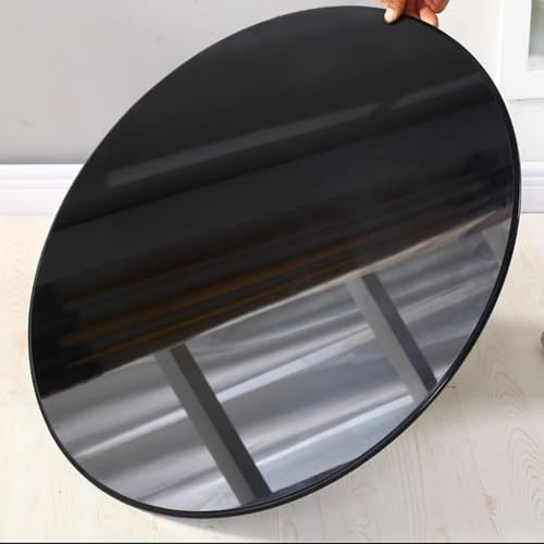 NILZA Tablero De Mesa De Redonda Vidrio Templado Tablero, Tablero De Vidrio Espesor 8mm Cristales para Mesas Redondo, Negro Tablero De Vidrio Redondas 60cm 80cm 90cm (Size : 400mm(16In))