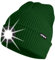 ATNKE Unisex LED Mütze mit Licht,Wiederaufladbare USB 4 LED Beleuchtete Laufmütze Extrem Heller Lampe Winter Warme Stricken Mütze für Herren und Damen Geschenke/Green