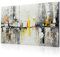 JBER 100% Handgemalte Ölgemälde auf Leinwand, Farbenfrohe abstrakte Wanddekoration für Schlafzimmer und Flur Premium - 120x80 cm(ABSTRACT-01)