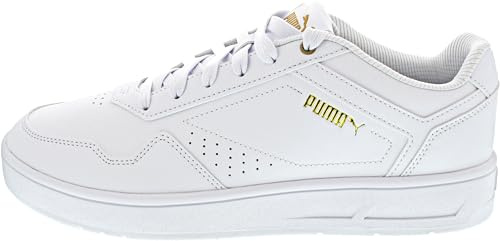 Puma Court Classic 353780 Herren Sneaker für Sportliche Spaziergänge in Weiß, Low-Top, Schnürung, Unisex-Größen 40, 41, 42