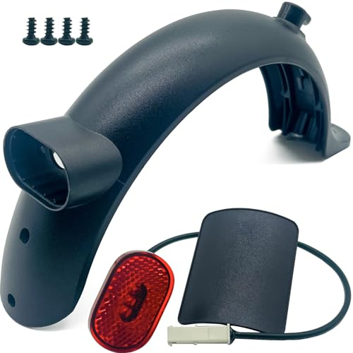Scooter Schutzblech Elektroroller Hinterer Kotflügel Ersatz Sets mit Rückleucht Kompatibel für Xiaomi M365,M365 Pro,M365 Pro 2, M365 1S (Schwarz)