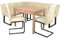 moebel direkt online 4tlg. Eckbankgruppe Schenkelmaß 190x150 cm kurzer Schenkel Links, cremefarben
