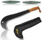 Xforst Roncola Falci Ronca Lama Multifunzione con Manico in Pelle, Protezione Lama in Materiale Oxford - Set con 2 Pietre di Affilatura (Grana 100 & 280) – Attrezzo Agricolo & Outdoor 43 cm