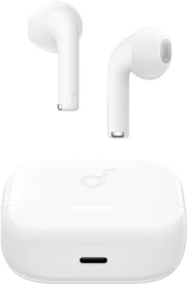 soundcore K20i by Anker, Semi-in-Ear Earbuds, Bluetooth Wireless, 36H Playtime, Fast Charge, Clear Sound, Comfortable Fit, ENC 2-Mic Clear Calls, Custom EQ, IPX5, Bluetooth 5.3, App Control (White)