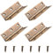 Tycoonest 4Pcs Brass Door Hinges 2 Inch with Screws, Decorative Antique Bronze Vintage Folding Butt Hinges for Doors Windows Cabinets Wooden Boxes
