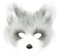 hbbhml Masque animal renard loup Halloween fête cosplay costumes accessoires peluche chat demi-visage masque carnaval Noël mascarade